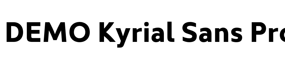  DEMO Kyrial Sans Pro Bold Regular