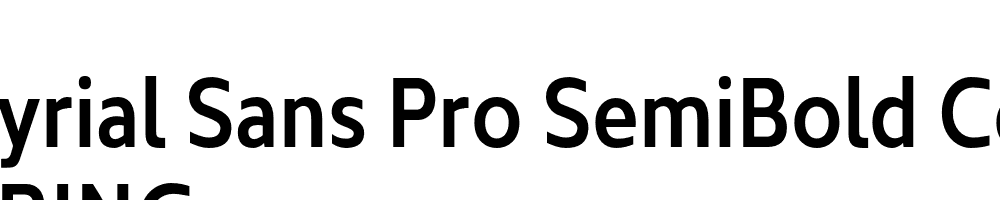  DEMO Kyrial Sans Pro SemiBold Cond Regular