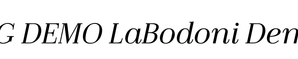  DEMO LaBodoni DemiLightItalic