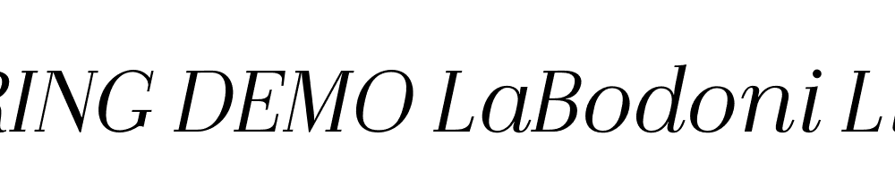  DEMO LaBodoni LightItalic