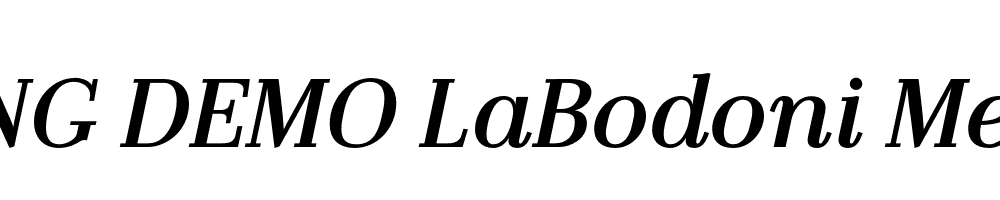  DEMO LaBodoni MediumItalic