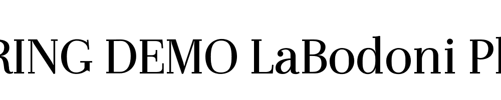  DEMO LaBodoni Plain Num