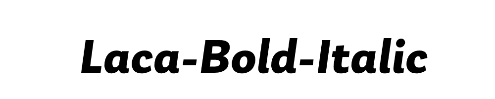 Laca-Bold-Italic