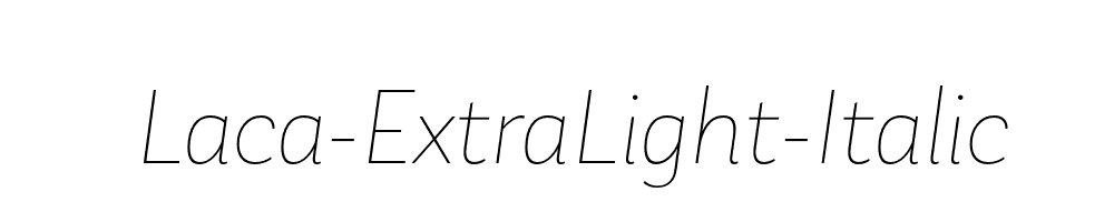 Laca-ExtraLight-Italic