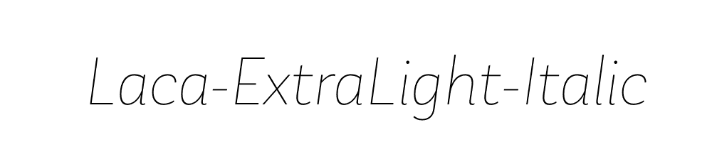 Laca-ExtraLight-Italic