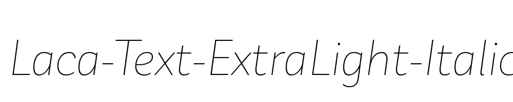 Laca-Text-ExtraLight-Italic