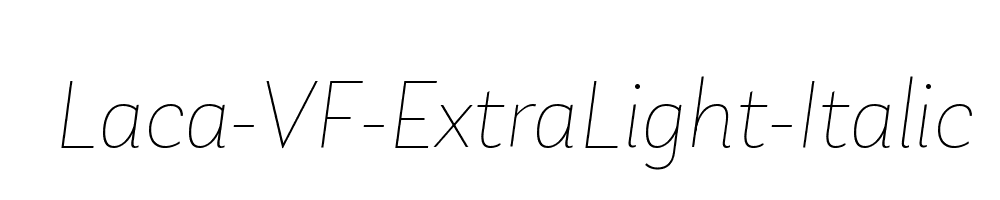 Laca-VF-ExtraLight-Italic