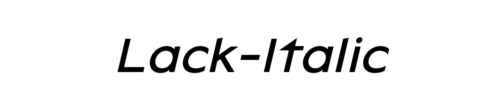 Lack-Italic