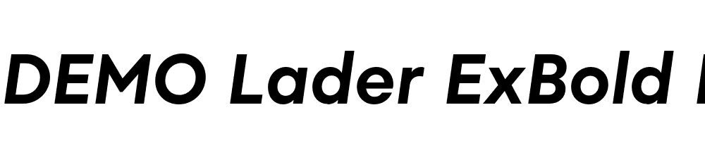 FSP DEMO Lader ExBold Italic