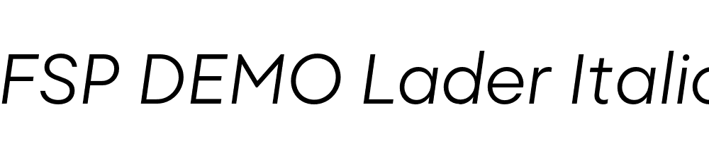 FSP DEMO Lader Italic