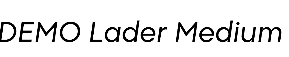 FSP DEMO Lader Medium Italic