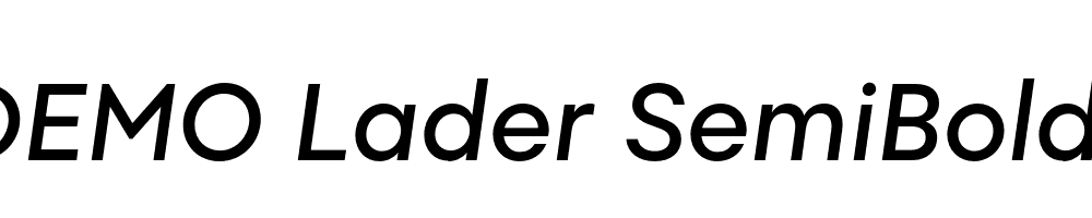 FSP DEMO Lader SemiBold Italic