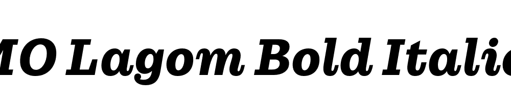 FSP DEMO Lagom Bold Italic Regular