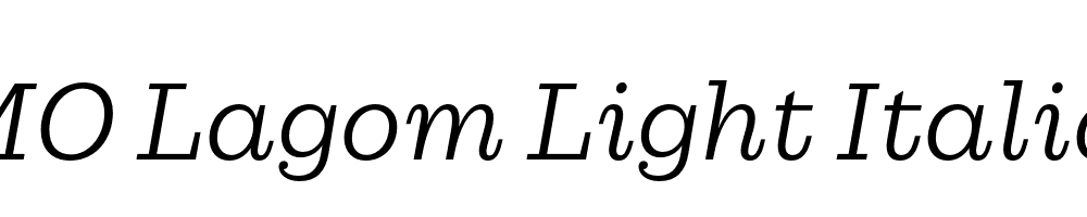 FSP DEMO Lagom Light Italic Regular