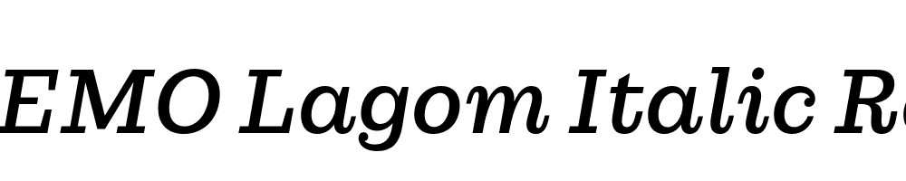 FSP DEMO Lagom Italic Regular