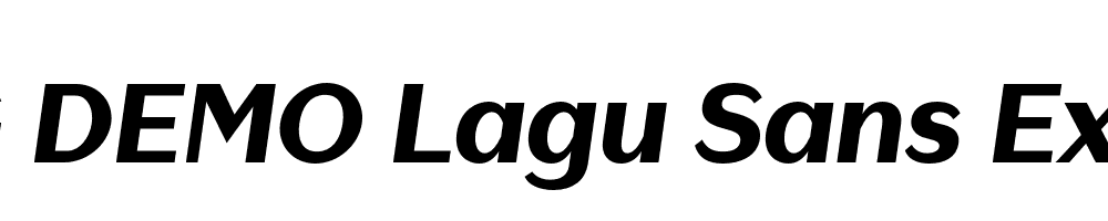  DEMO Lagu Sans ExtraBold Italic