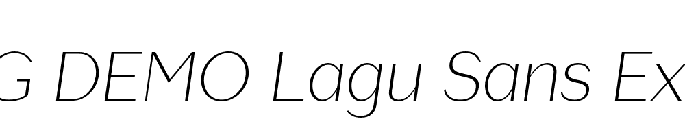  DEMO Lagu Sans ExtraLight Italic