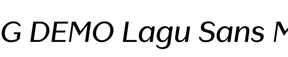  DEMO Lagu Sans Medium Italic