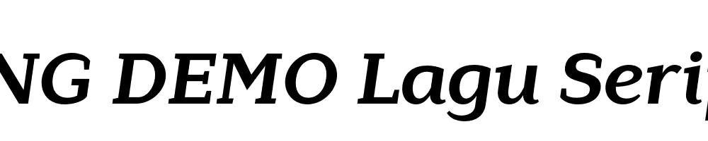  DEMO Lagu Serif Bold Italic