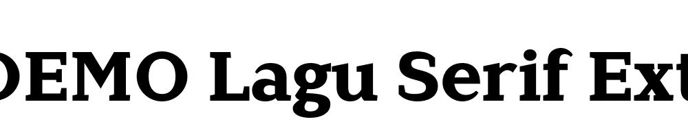  DEMO Lagu Serif ExtraBold Regular