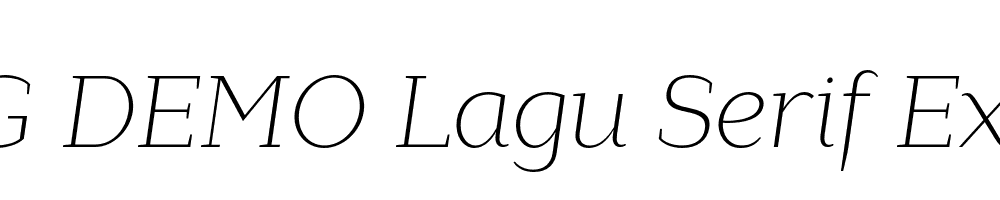  DEMO Lagu Serif ExtraLight Italic