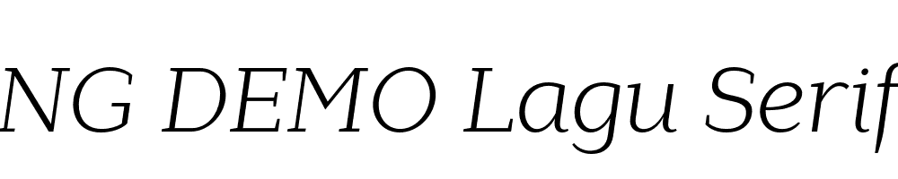  DEMO Lagu Serif Light Italic