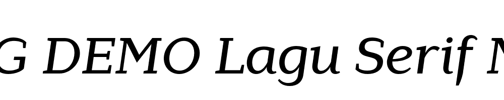  DEMO Lagu Serif Medium Italic