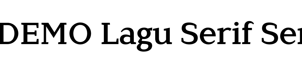  DEMO Lagu Serif SemiBold Regular