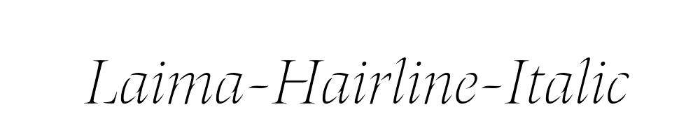 Laima-Hairline-Italic