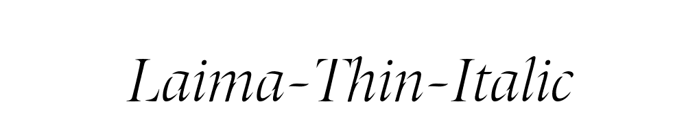 Laima-Thin-Italic