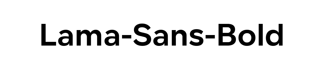 Lama-Sans-Bold