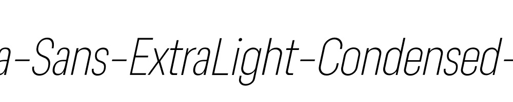 Lama-Sans-ExtraLight-Condensed-Italic