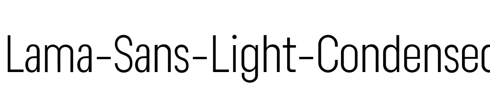 Lama-Sans-Light-Condensed