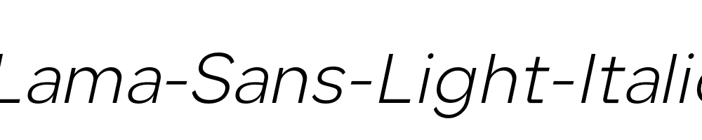 Lama-Sans-Light-Italic