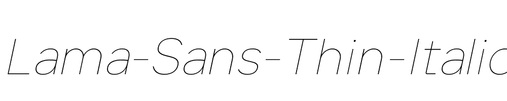 Lama-Sans-Thin-Italic