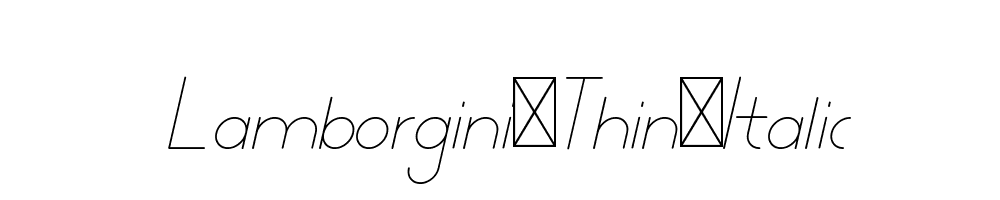 Lamborgini-Thin-Italic