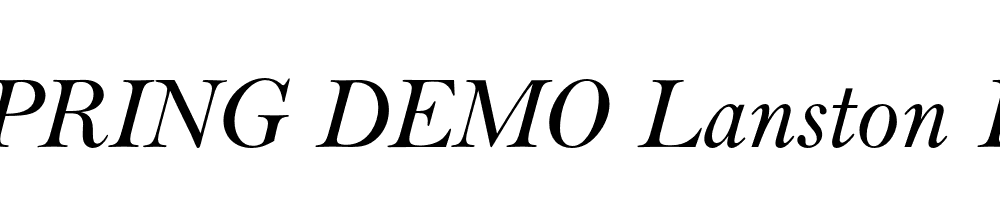  DEMO Lanston Bell Italic