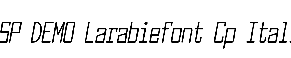 FSP DEMO Larabiefont Cp Italic