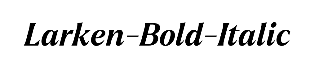 Larken-Bold-Italic