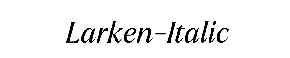 Larken-Italic