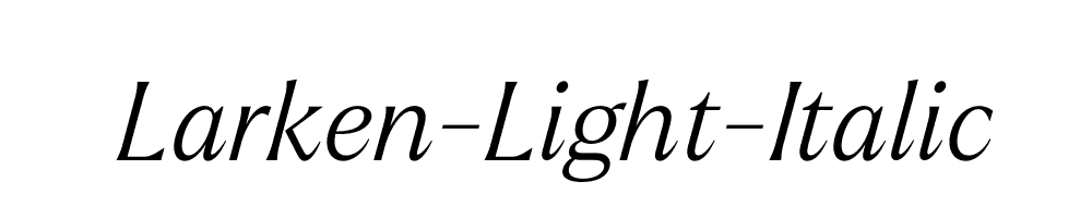 Larken-Light-Italic