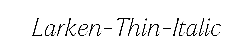 Larken-Thin-Italic