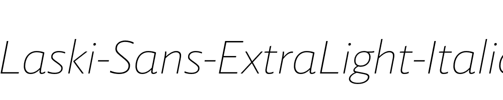 Laski-Sans-ExtraLight-Italic