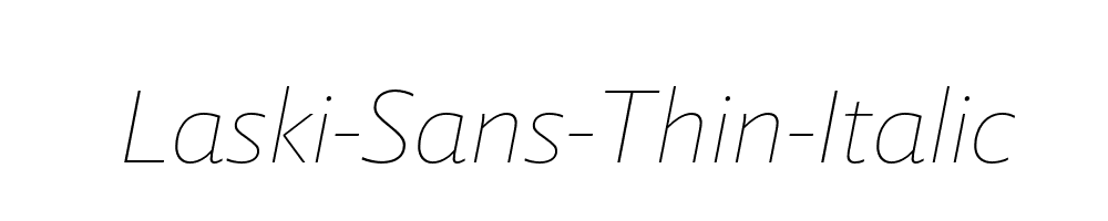 Laski-Sans-Thin-Italic