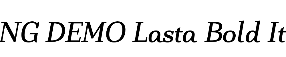  DEMO Lasta Bold Italic Regular