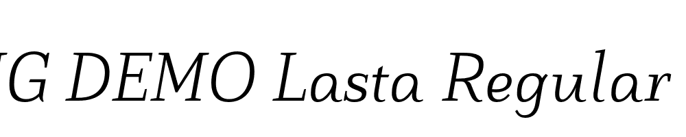  DEMO Lasta Regular Italic Regular