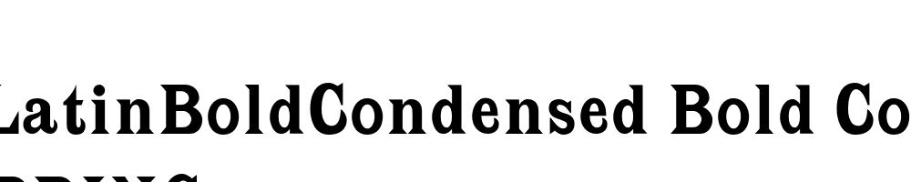  DEMO LatinBoldCondensed Bold Condensed