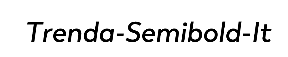 Trenda-Semibold-It