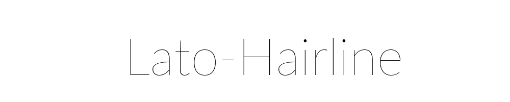 Lato-Hairline