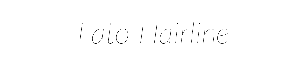 Lato-Hairline